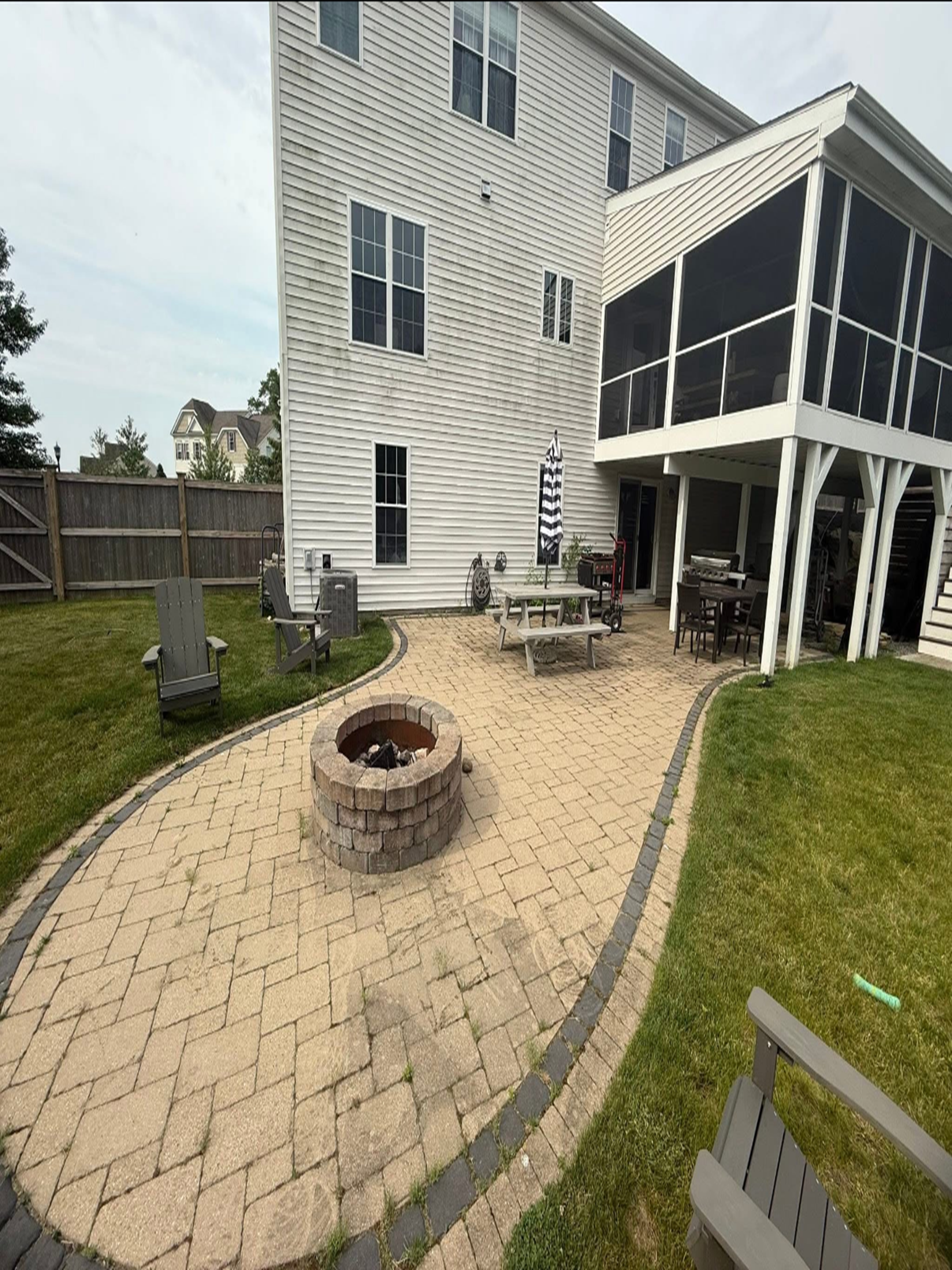 Before pressure washing project