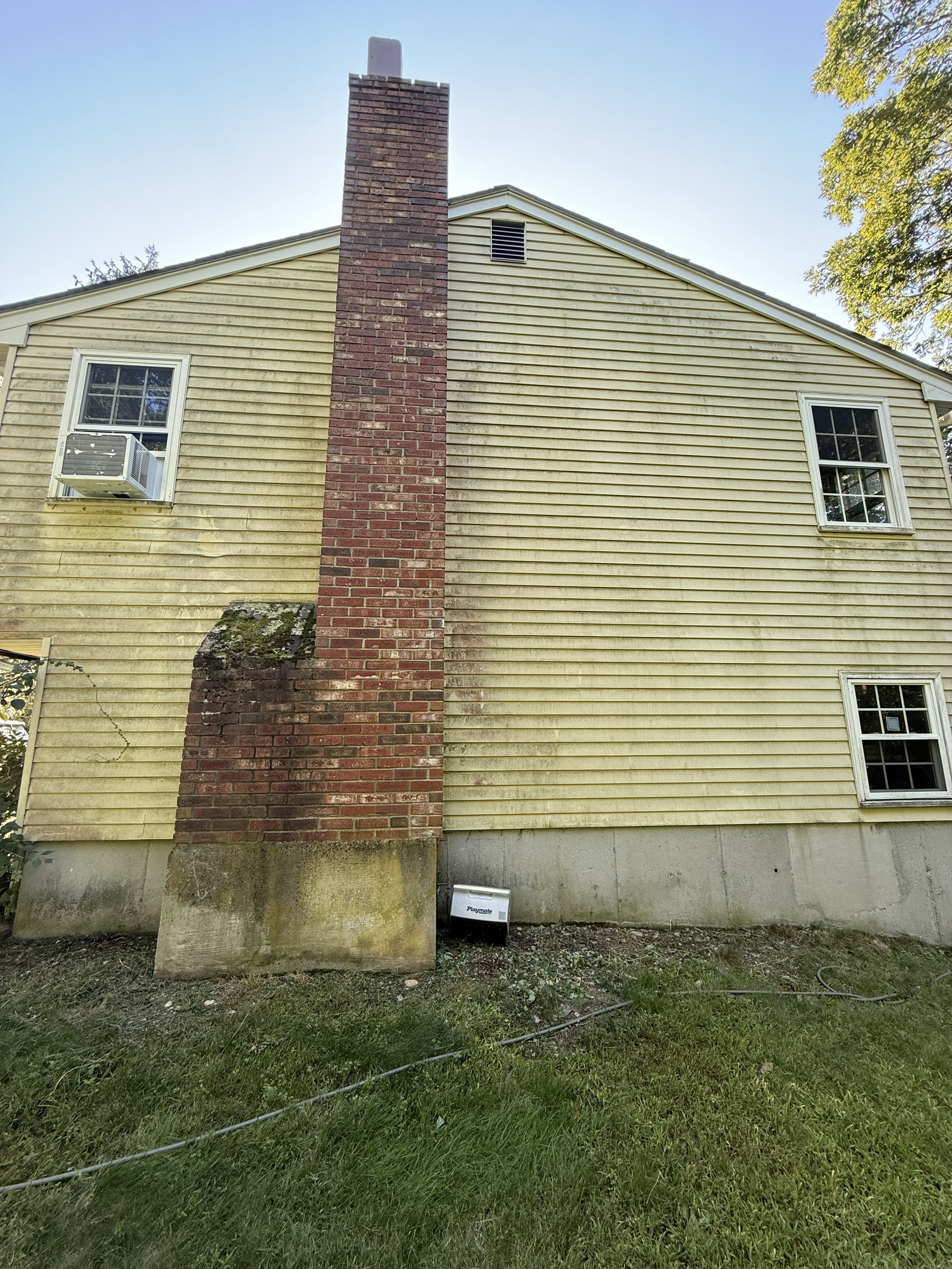 Before pressure washing project