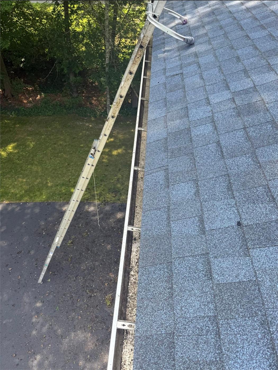 The same gutter cleaned out