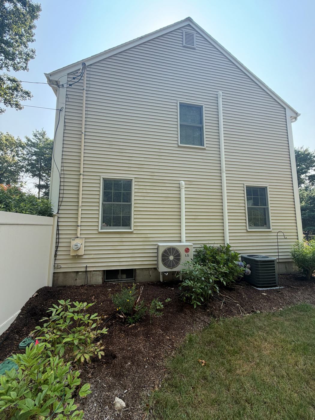 The same siding after a house wash
