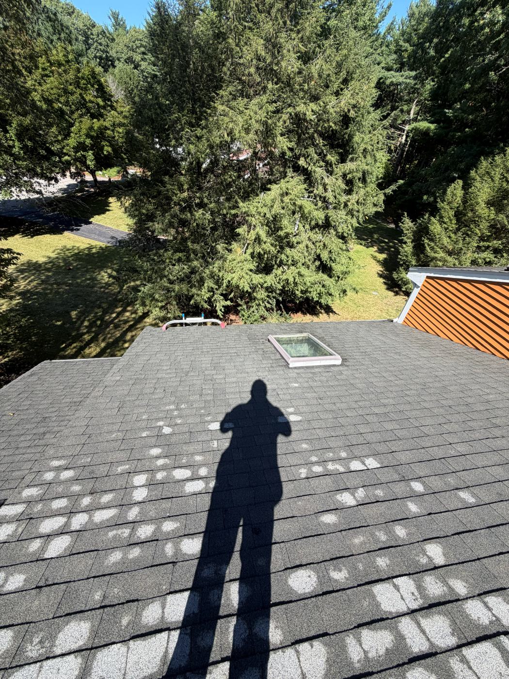 The same roof after moss removal