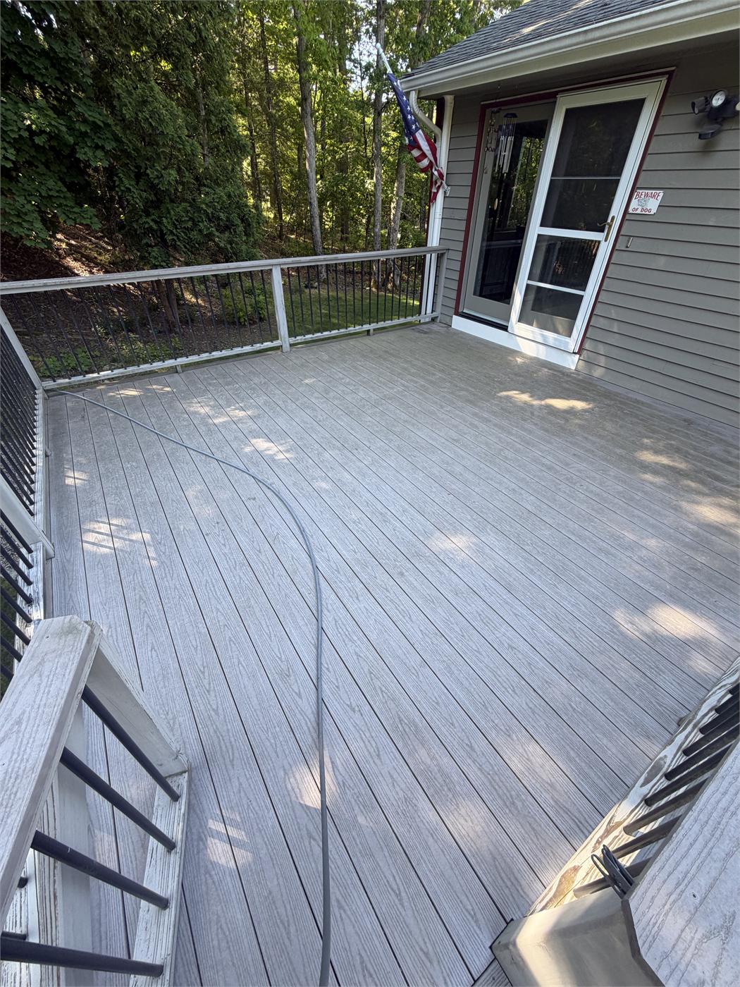 The same deck boards clean